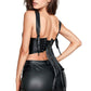 Black Pleather Bustier