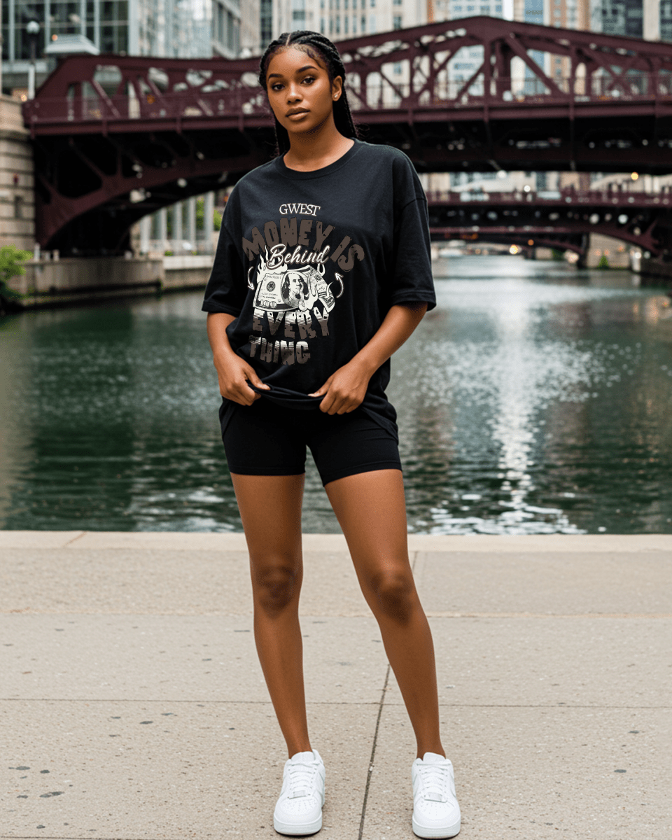 Money Is Behind Everything Oversized T-Shirt