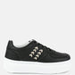 Monigue Faux Leather Cross Stitch Detail Sneakers