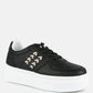 Monigue Faux Leather Cross Stitch Detail Sneakers
