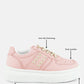Monigue Faux Leather Cross Stitch Detail Sneakers
