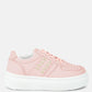 Monigue Faux Leather Cross Stitch Detail Sneakers