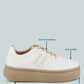 Monigue Faux Leather Cross Stitch Detail Sneakers
