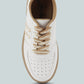Monigue Faux Leather Cross Stitch Detail Sneakers