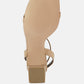 Mooncut Ankle Strap Block Heel Sandals