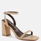 Mooncut Ankle Strap Block Heel Sandals
