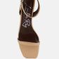 Mooncut Ankle Strap Block Heel Sandals