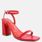 Mooncut Ankle Strap Block Heel Sandals