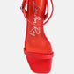 Mooncut Ankle Strap Block Heel Sandals