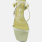 Mooncut Ankle Strap Block Heel Sandals