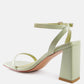 Mooncut Ankle Strap Block Heel Sandals