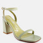 Mooncut Ankle Strap Block Heel Sandals
