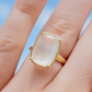 Sterling Silver Elongated Cushion Moonstone Cocktail Ring