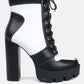 Moos Block Heel Lace Up Boots