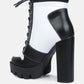Moos Block Heel Lace Up Boots