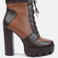 Moos Block Heel Lace Up Boots