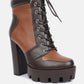 Moos Block Heel Lace Up Boots