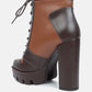 Moos Block Heel Lace Up Boots