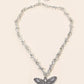 Moth Skull Wire Necklace