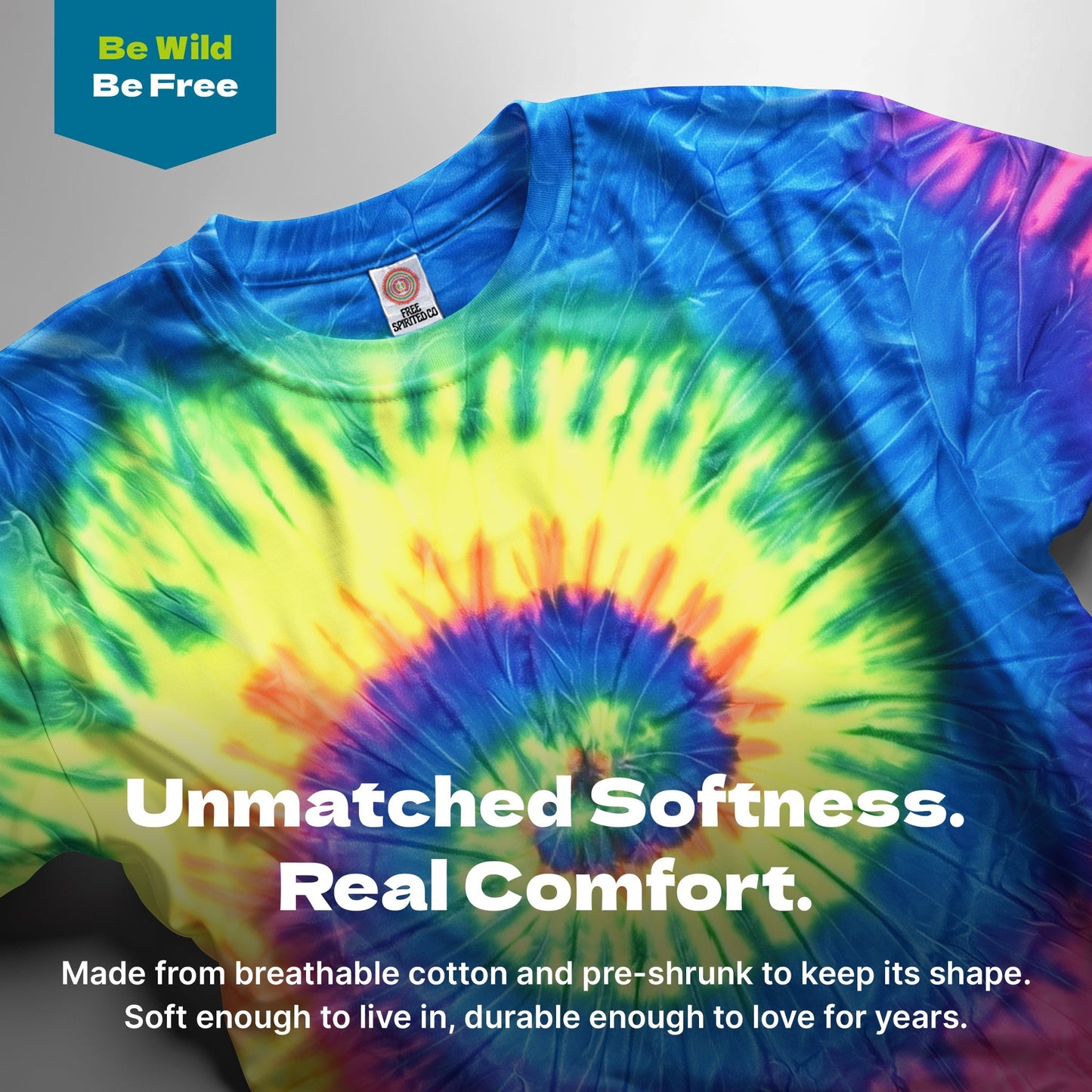 Neon Rainbow Hand Dyed Long Sleeve