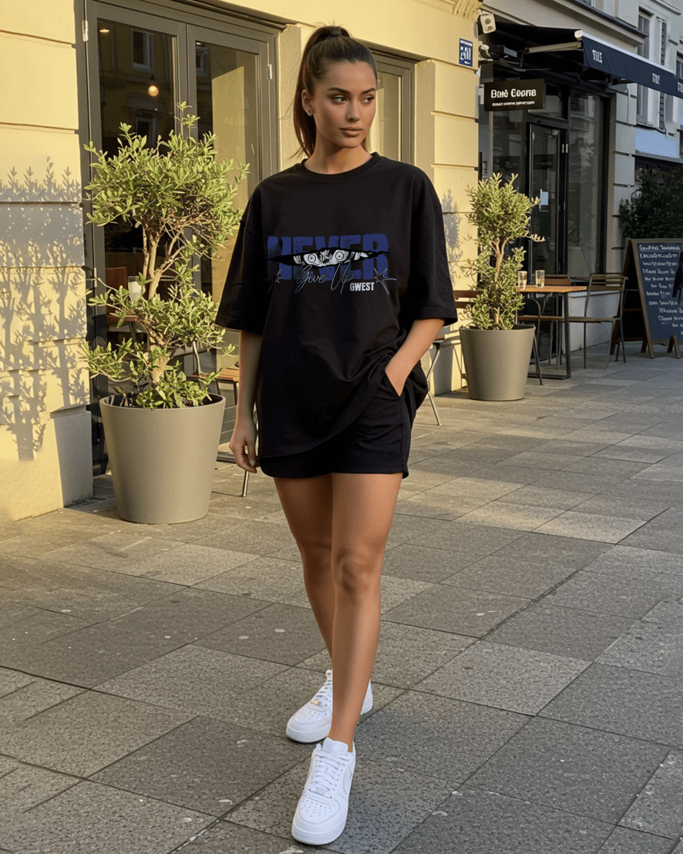 Never Give Up Oversized T-Shirt