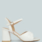 Nicholas Pleated Strap Block Heel Sandals