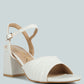 Nicholas Pleated Strap Block Heel Sandals