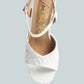 Nicholas Pleated Strap Block Heel Sandals