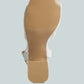 Nicholas Pleated Strap Block Heel Sandals