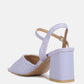 Nicholas Pleated Strap Block Heel Sandals