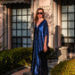 Night Sapphire Sequin Caftan Kaftan Dress