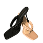 Nixie 4-Inch Chic Nude Slip on  Sandals With Braided Design For Comfort And Style