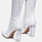 Noire Thigh High Long Boots In Patent Pu