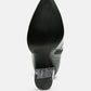 Noire Thigh High Long Boots In Patent Pu