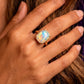 Sterling Silver Elongated Cushion Opal Cocktail Ring