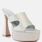 Pda Croc High Heel Platform Sandals