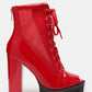 Peepque Peep Toe Lace-Up Booties