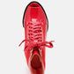 Peepque Peep Toe Lace-Up Booties