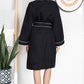 Knee-Length Waffle Kimono Robe