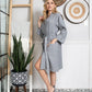 Knee-Length Waffle Kimono Robe