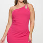 Pink Paradise One-Shoulder Mini Dress – Bodycon Dress