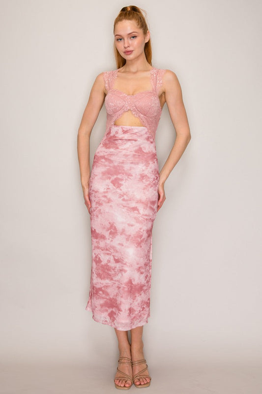 Ombre Mesh Cutout Midi – Sexy Bodycon Vacation & Cocktail Dress