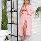 Waffle Piping Bathrobe – Lightweight Spa-Style Comfort