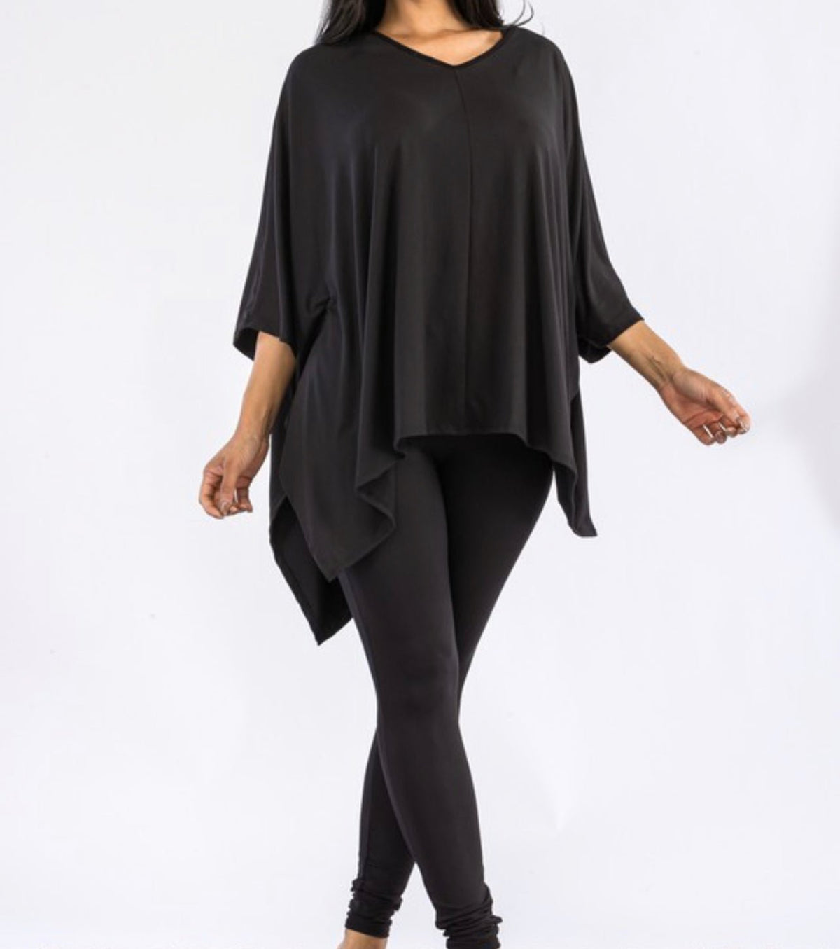Asymmetrical Hem Top and Pants Set