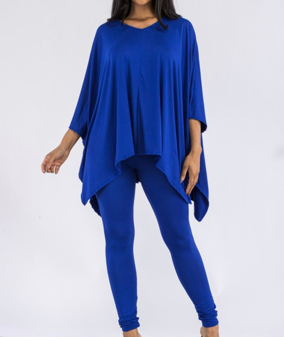 Asymmetrical Hem Top and Pants Set
