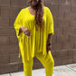 Asymmetrical Hem Top and Pants Set