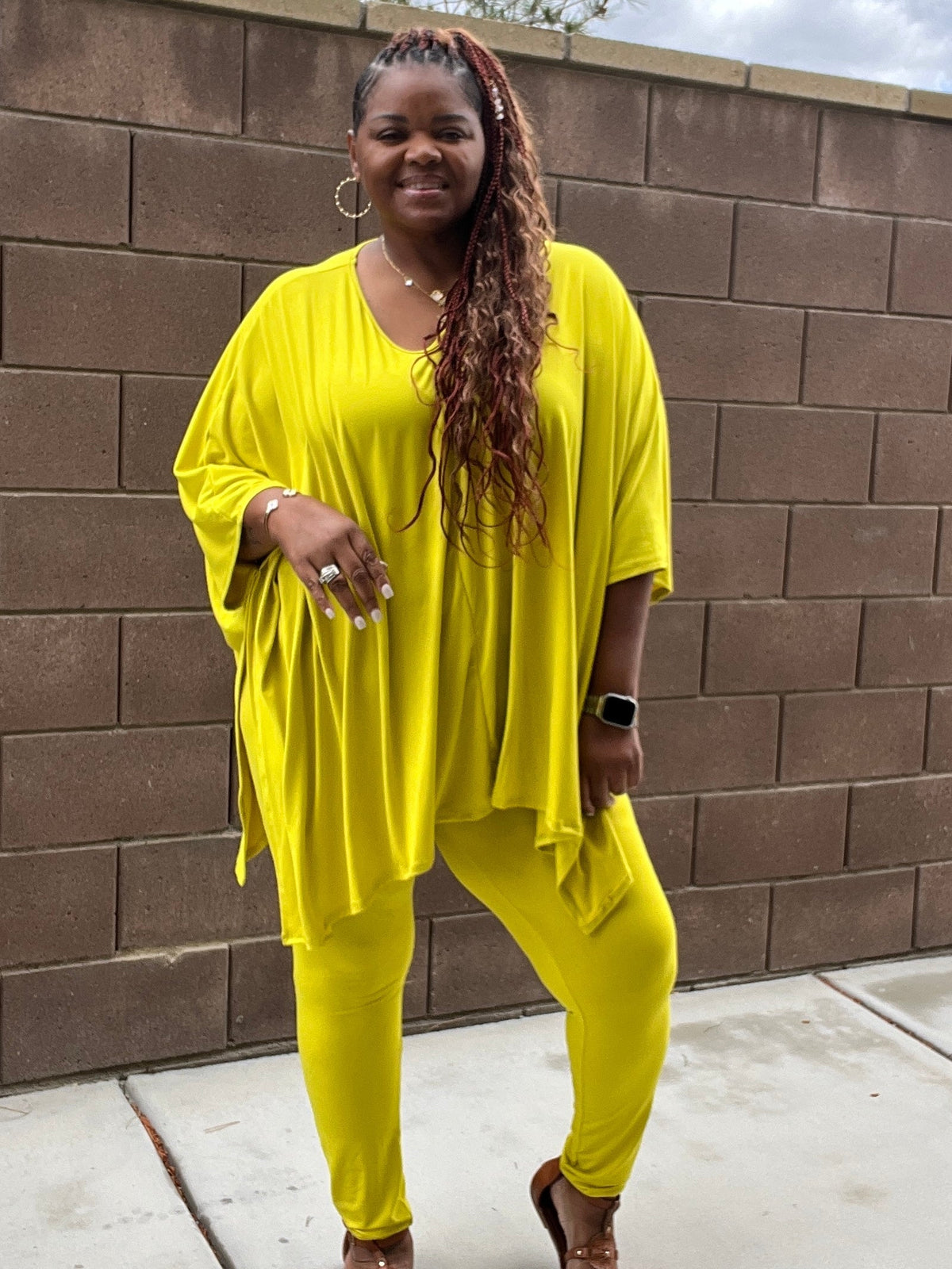 Asymmetrical Hem Top and Pants Set
