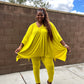Asymmetrical Hem Top and Pants Set