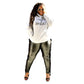Black Fringe Faux Leather Pants
