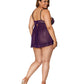 Contrast Lace Overlay Babydoll